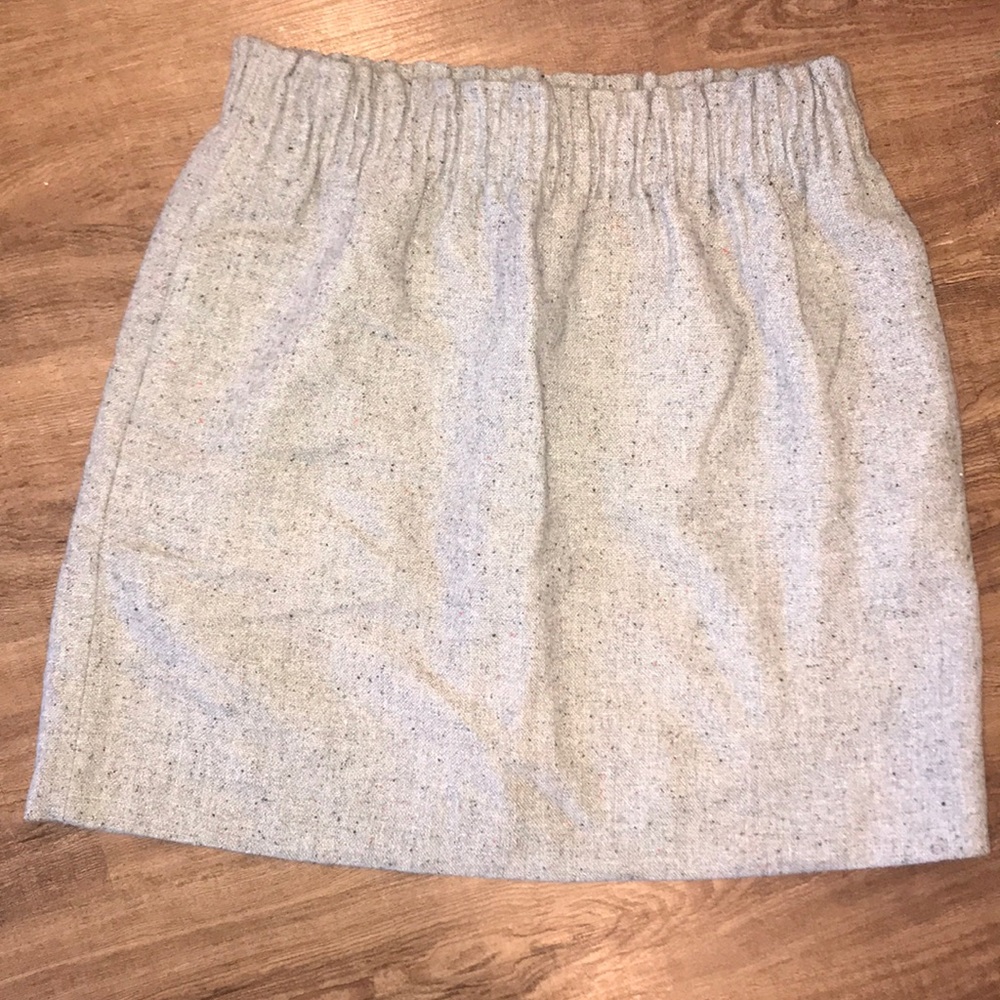 J. Crew wool skirt, gray with red & blue speckles
